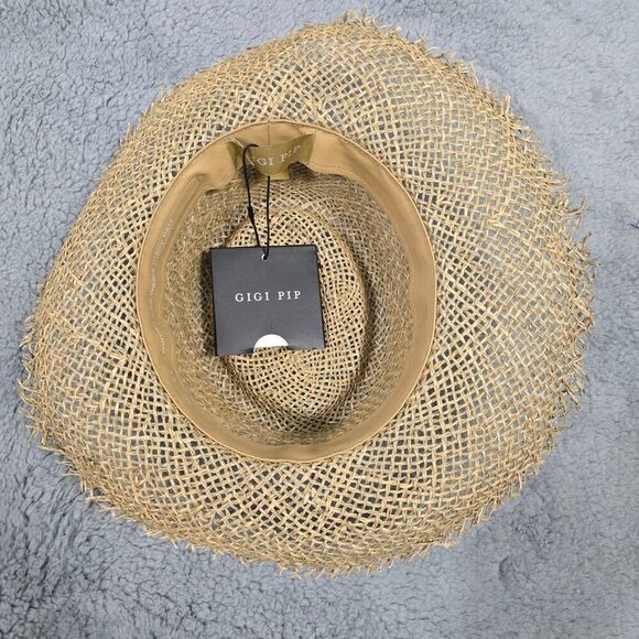 Gigi Pip Straw Hat Sz 57 (S/M) Beach Resort Summer Sun Tan Straw Hat Country - Picture 6 of 8